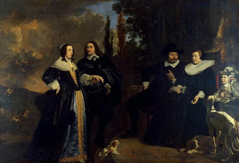 Bartholomeus van der Helst Portrait of a Family Norge oil painting art